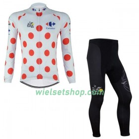 Fietskleding (Wielershirt Lange Mouw + Fietsbroek Lang) 2017 Ronde van Frankrijk N003